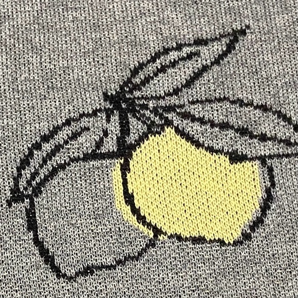 Time and Tru Gray Sweater with Yellow Lemon Print Size XL (16/18) - Picture 7 of 7